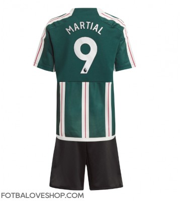 Manchester United Anthony Martial #9 Dětské Venkovní Dres 2023-24 Krátký Rukáv (+ trenýrky)